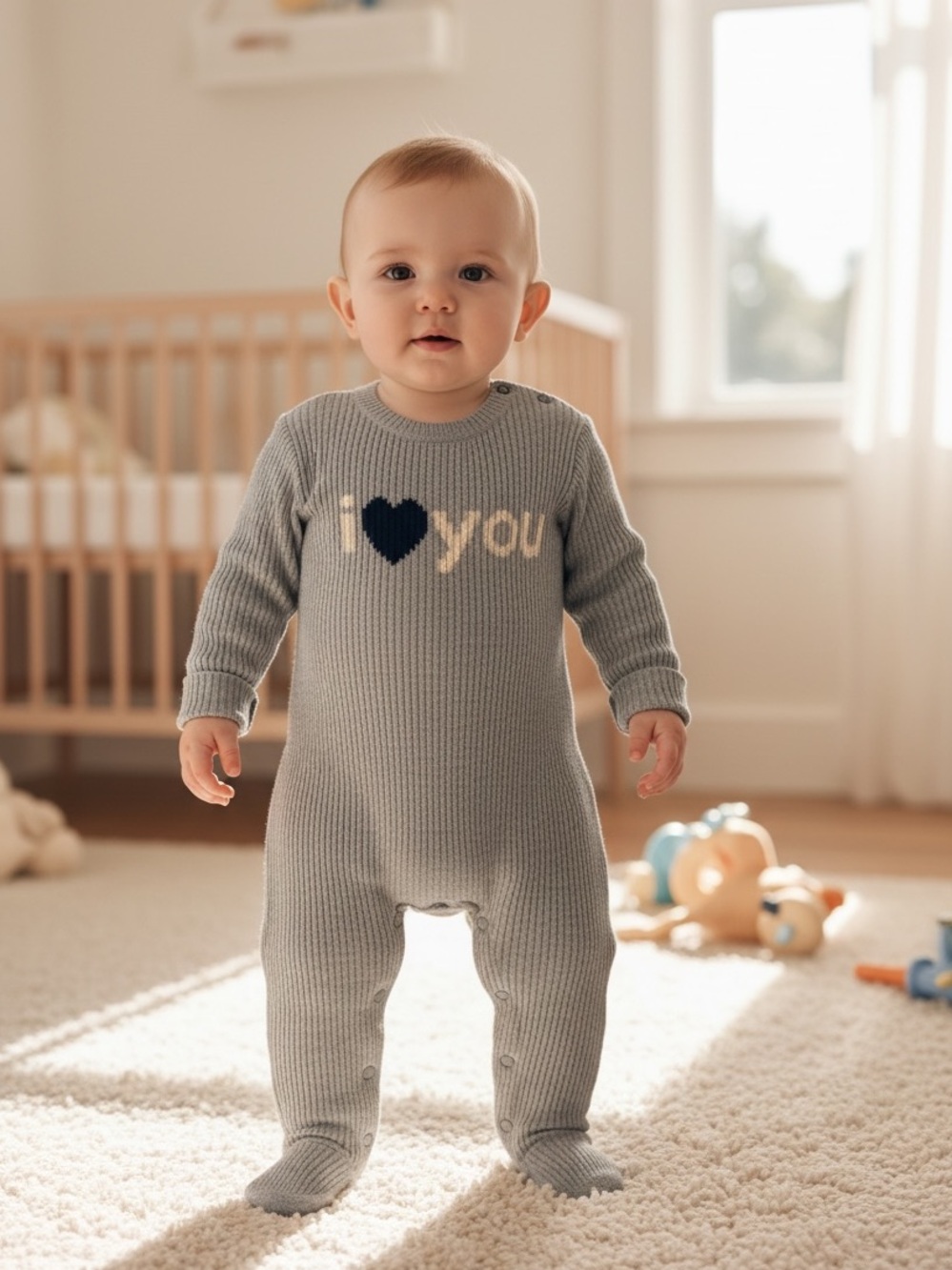 Baby Gap Knit Cotton Sweater One Piece Romper 6-12m A-30